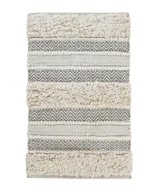 Ink+Ivy Asher 20x32" Woven Texture Stripe Bath Rug