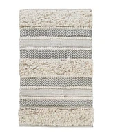 Inkivy Asher Woven Texture Stripe Bath Rug