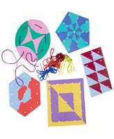 Eeboo Shapes Patterns Lacing Cards, Set of 5