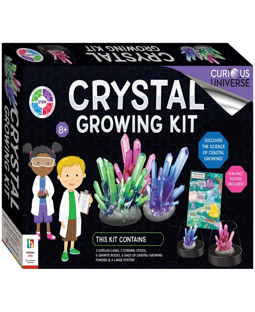 Curious Universe Crystal Growing Science Kit Diy Science And Geology For Kids Make Your Own Crystals And Display Them Granite Rocks included Stem Skil