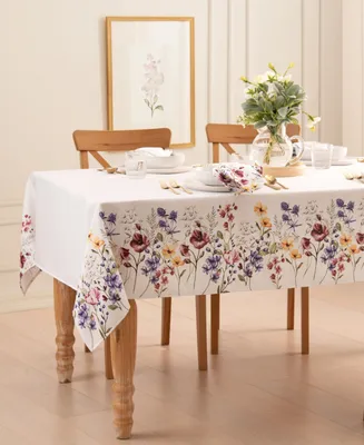 Poppy Wildflower Border Tablecloth 60" x 120"