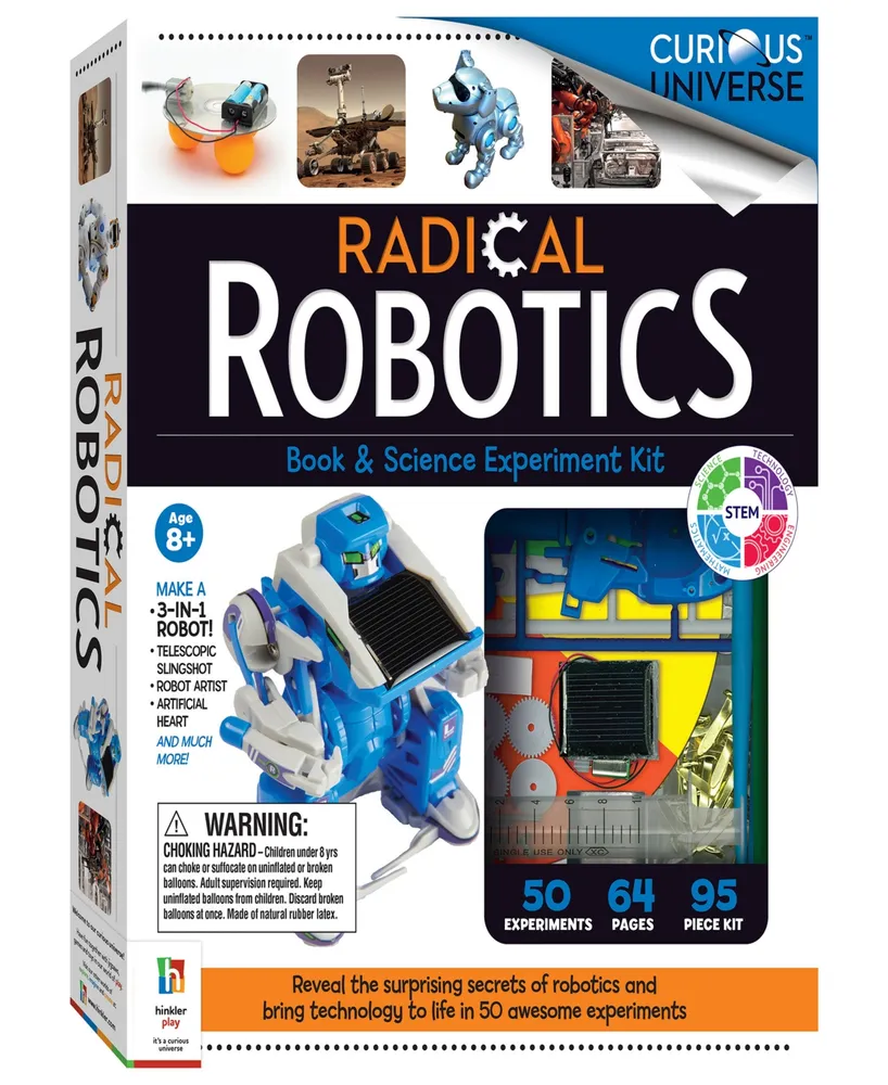 Curious Universe Radical Robotics Science Kit 50 Science Experiments With 95 Piece Kit Diy Science And Robotics For Kids Build Rocket Car Create Robot