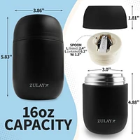 16oz Stainless Steel Vacuum Insulated Food Jar for Hot Foods and Soups