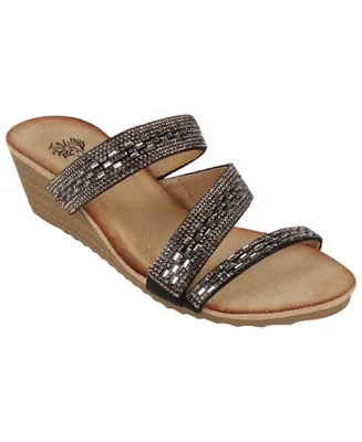 Gc Shoes Women's Mona Embellished Wedge Sandals