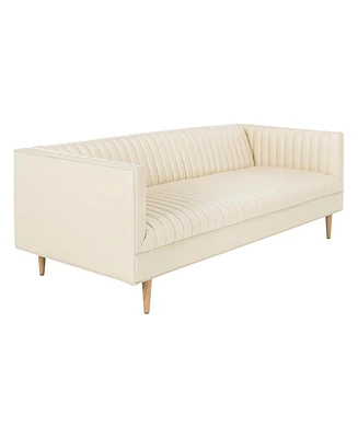 Carmina 70" Channeled Leather Sofa