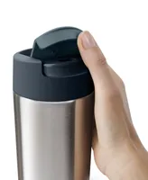 Joseph Joseph Sipp Steel Stainless-Steel Travel Mug with Flip-Top Cap,16 oz