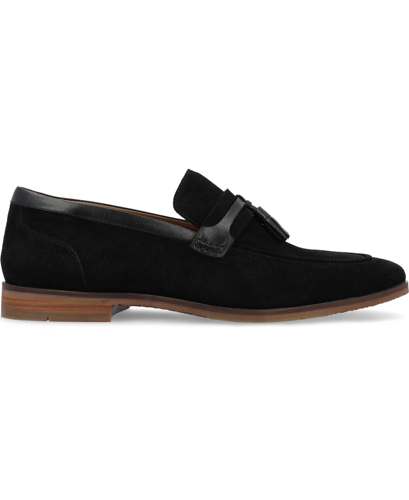 Thomas & Vine Men's Hawthorn Apron Toe Tassel Loafer Dress Shoes