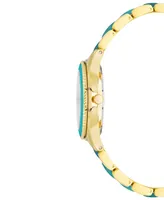 Anne Klein Women's Teal & Gold-Tone Bracelet Watch 38mm