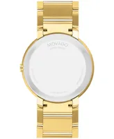 Movado Men's Men's Swiss Sapphire Diamond (1/20 ct. t.w.) Gold-Tone Pvd Bracelet Watch 39mm