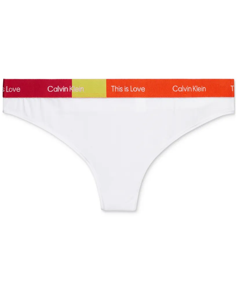 Calvin Klein Plus Pride This Is Love Colorblocked Thong Underwear QF7279
