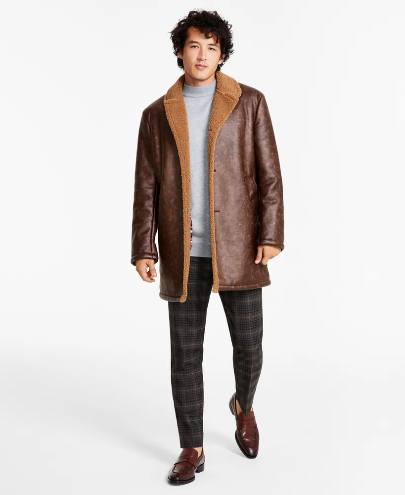 Ben Sherman Men's Shearling Classic Fit Overcoats