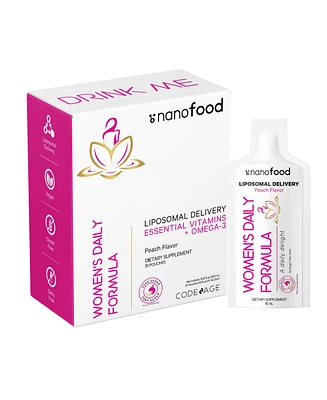 Codeage Liposomal Women's Daily Vitamins Liquid Pouch Formula, Vegan Omega