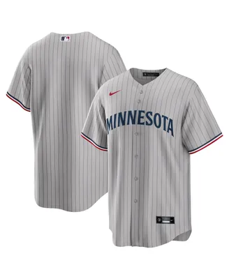 Men's Nike Gray Minnesota Twins Road Replica Team Jersey