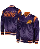 Men's Starter Purple Phoenix Suns Force Play Satin Full-Snap Varsity Jacket