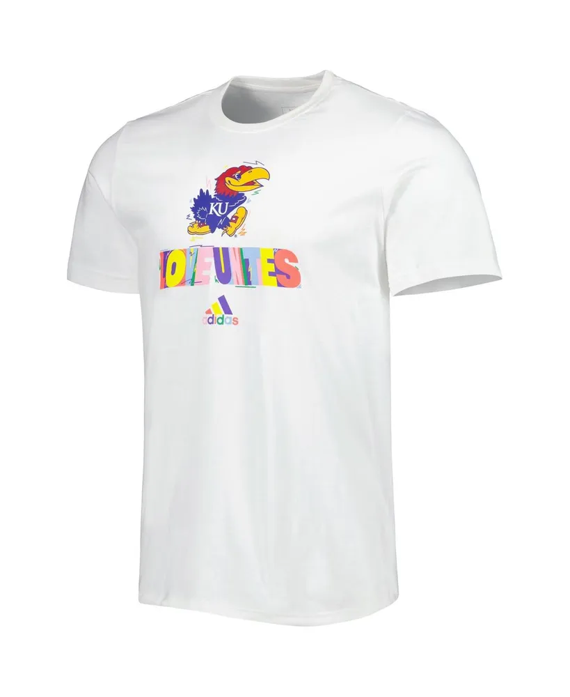 Men's adidas White Kansas Jayhawks Pride Fresh T-shirt