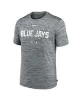 Men's Nike Heather Gray Toronto Blue Jays Authentic Collection Velocity Performance Practice T-shirt