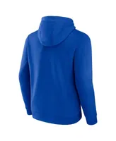 Men's Fanatics Royal Kentucky Wildcats Arch and Logo Tackle Twill Pullover Hoodie