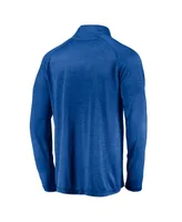 Men's Fanatics Royal Kentucky Wildcats Striated Raglan Quarter-Zip Jacket