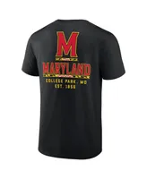 Men's Fanatics Black Maryland Terrapins Game Day 2-Hit T-shirt