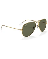 Ray-Ban Unisex Polarized Sunglasses, RB3025 Aviator Classic