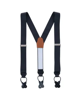 Trafalgar Men's Phoenix 38mm Grosgrain Non Stretch Ribbon Button End Suspenders