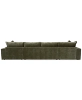 Michola 161" 3-Pc. Fabric Sectional with Double Chaise, Created for Macy's