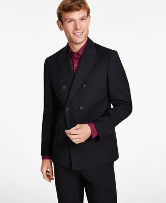 Alfani Men's Slim-Fit Double-Breasted Stripe Suit Jacket, Created for Macys