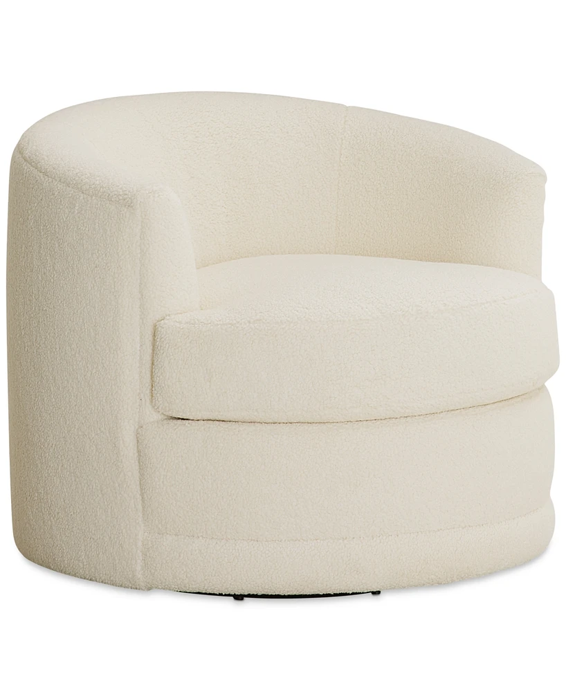 Jenselle 36" Fabric Swivel Chair, Created for Macy's