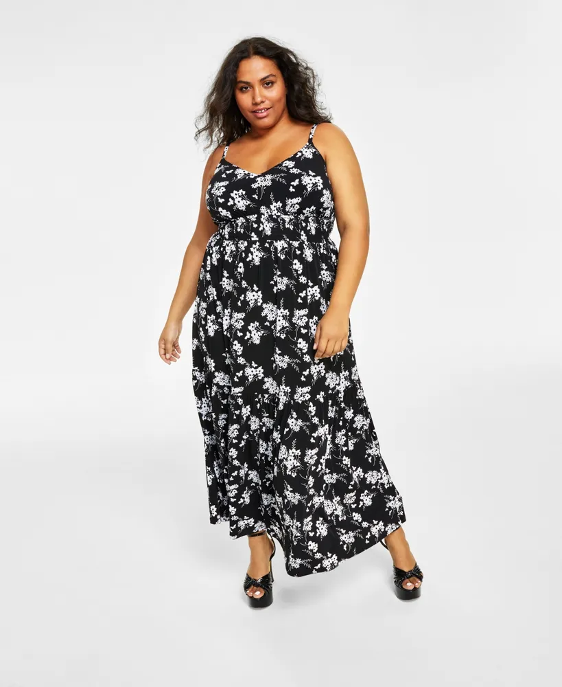 Michael Kors Plus Botanical Empire Maxi | Plaza Americas