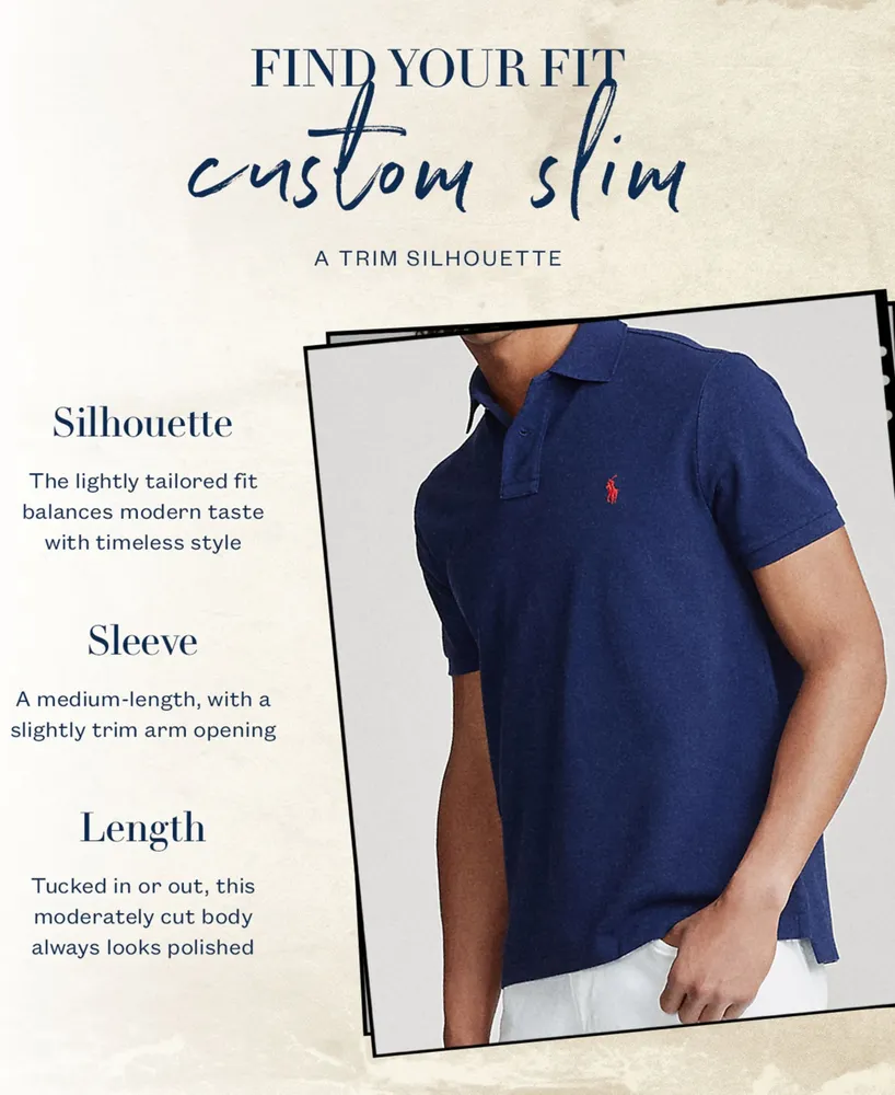 Men's Slim-Fit Soft Cotton Polo Shirt