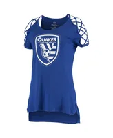 Women's Fanatics Blue San Jose Earthquakes Iconic Best Comeback T-shirt