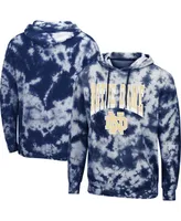 Men's Colosseum Navy Notre Dame Fighting Irish Fanatic Tie-Dye Pullover Hoodie