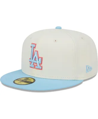 Men's New Era White, Light Blue Los Angeles Dodgers Spring Color Two-Tone 59FIFTY Fitted Hat