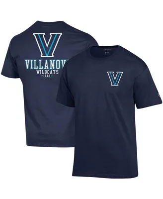 Men's Champion Navy Villanova Wildcats Stack 2-Hit T-shirt