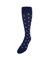 Trafalgar Rodger Skull and Cross Bones Mercerized Cotton Mid-Calf Socks