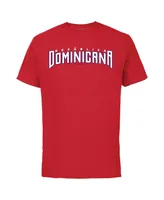 Men's Legends Julio Rodriguez Red Dominican Republic Baseball 2023 World Baseball Classic Name and Number T-shirt