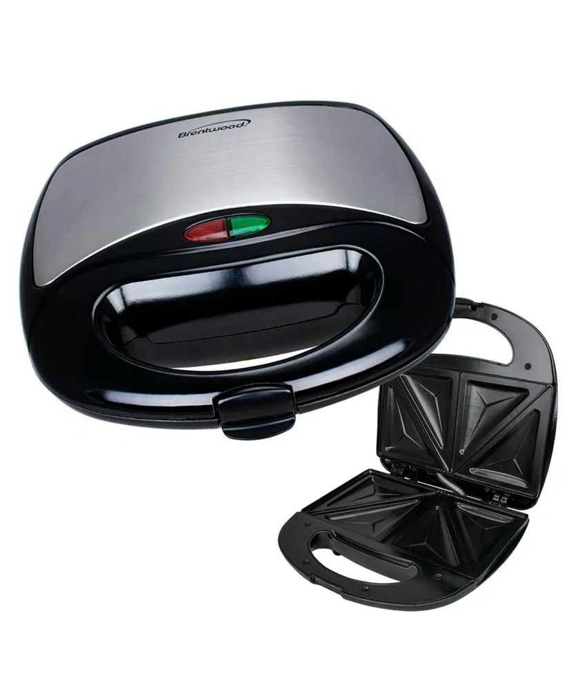 Brentwood Appliances Brentwood Non Stick Dual Sandwich Maker in Black and Silver