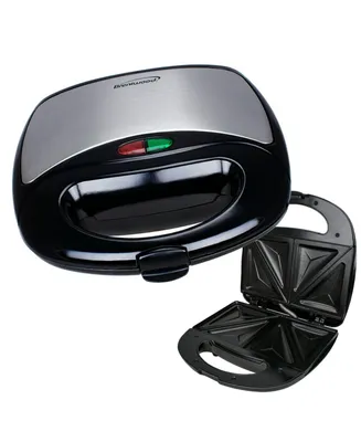 Brentwood Non Stick Dual Sandwich Maker in Black and Silver