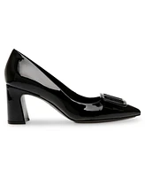Anne Klein Women's Bentley Buckle Block Heel Pumps