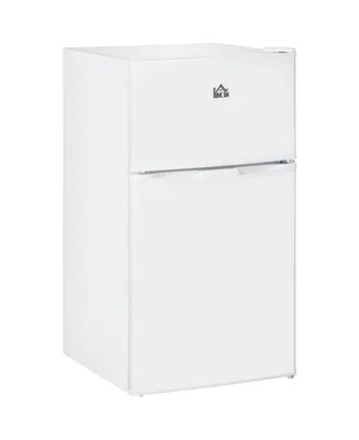 Homcom 3.2 Cu.Ft Mini Fridge with Freezer and Adjustable Shelf,