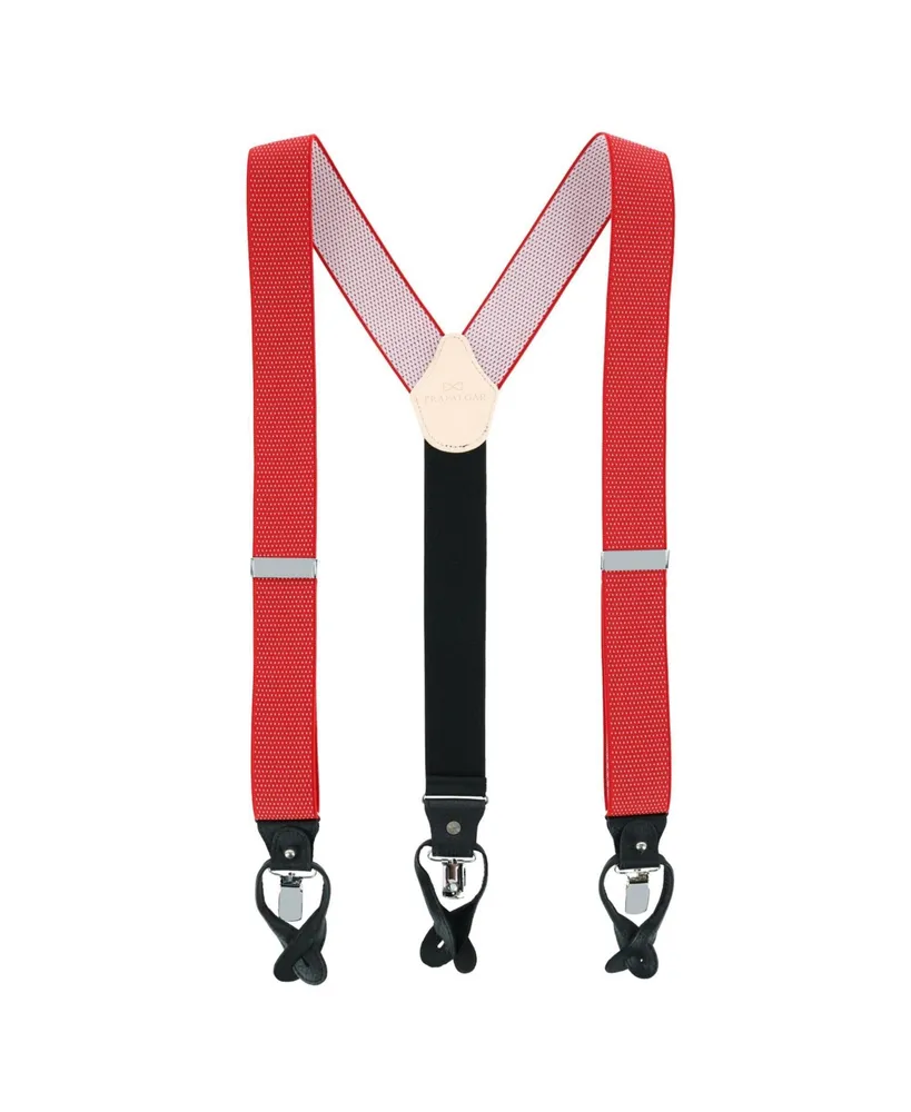 Trafalgar Men's Napier Elastic Convertible End Suspenders