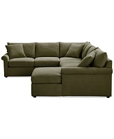 Closeout! Wrenley 131" 6-Pc. Fabric Modular Sectional Chaise Sofa, Created for Macy's