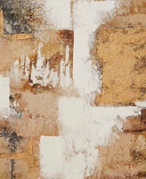CosmoLiving by Cosmopolitan Canvas Abstract Framed Wall Art with Gold-Tone Frame, 36" x 2" x 47"
