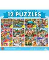 Masterpieces 12 Pack Jigsaw Puzzles - Artist Gallery 12-Pack Bundle