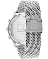 Tommy Hilfiger Men's Quartz Multifuntcion Silver Stainless Steel Mesh Bracelet Watch 44mm