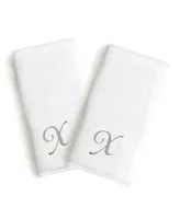 Linum Home Textiles Monogrammed Luxury 100 Turkish Cotton Novelty 2 Piece Hand Towels Collection