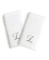 Linum Home Textiles Monogrammed Luxury 100 Turkish Cotton Novelty 2 Piece Hand Towels Collection