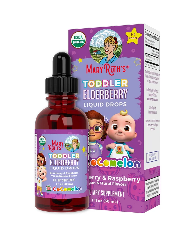 Coco Toddler Elderberry Drops, Blueberry Raspberry, Org, 1 oz