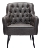 Zuo 35" Steel, Polyester Tasmania Boho Chic Accent Chair