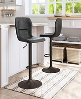 Zuo 44" Steel, Polyurethane Vital Adjustable Base Bar Chair